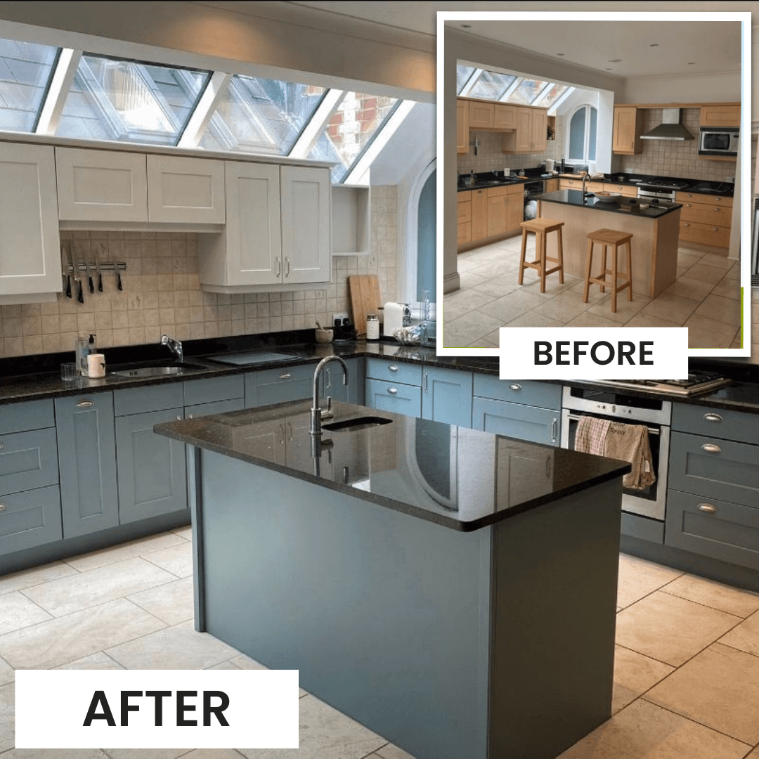 Kitchen spraying project completed in Sunderland with premium finish