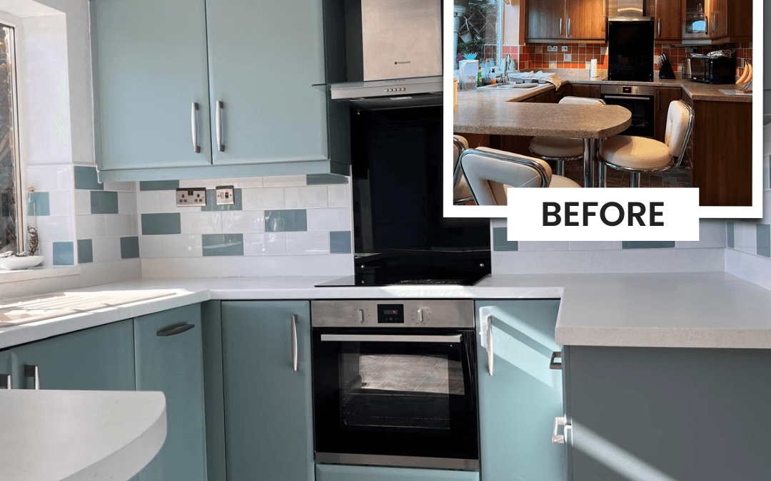 Spray Painting Kitchen Cabinets